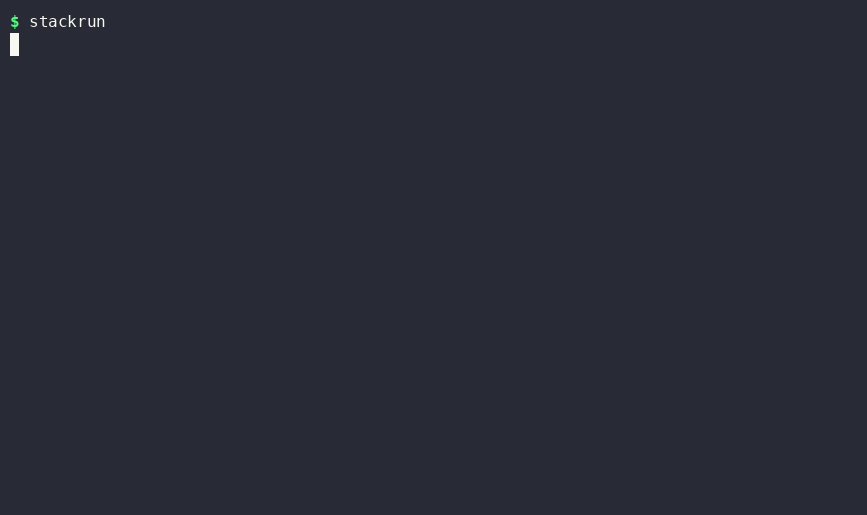 stackrun demo